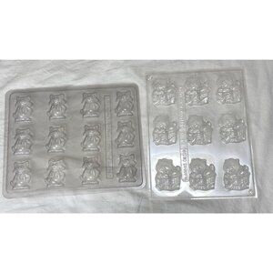 Vintage Cat Chocolate Candy  Soap Molds Set of 2 Plastic Apollo Classic Design